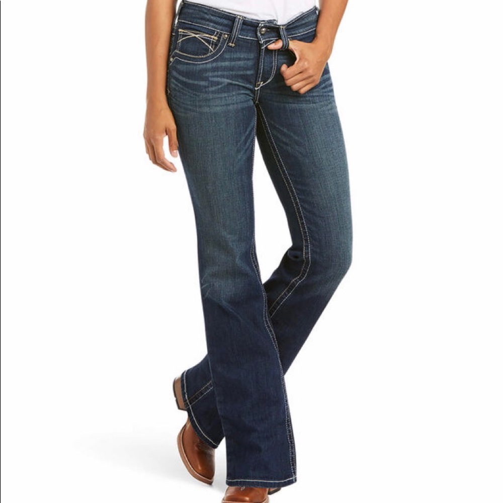 R.E.A.L. Mid Rise Stretch Whipstitch BootCut Jean